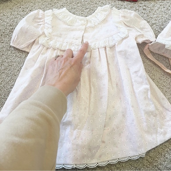 Vintage Girl Dress Lot Wedding Red Christmas Pink Handmade 7 pc Sz 18 mo 2 5 6 - Picture 7 of 16